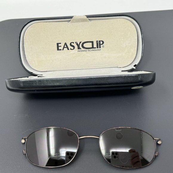 Cool Clip CC802 Eyeglasses Polarized Sunglasses Clip On Only Magnetic Brown - Picture 1 of 12